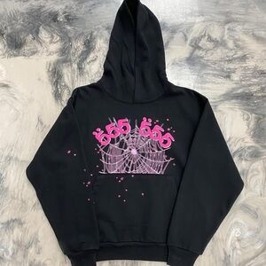 Black Hoodie with pink graphic